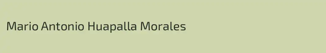 Mario Antonio Huapalla Morales